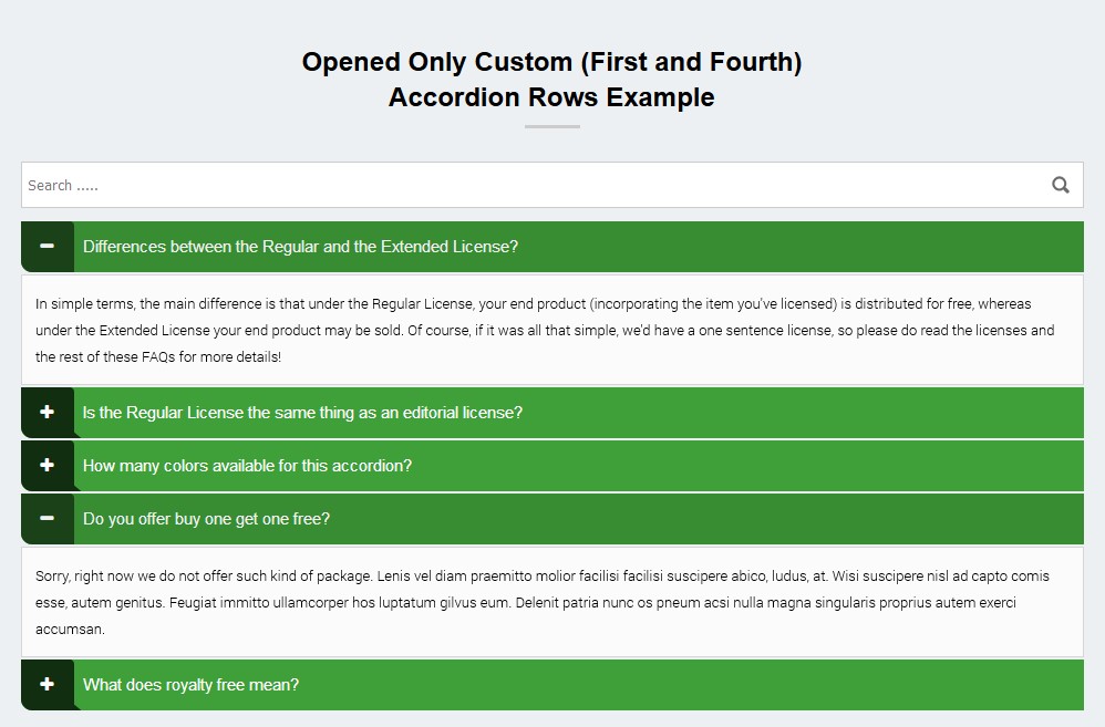 BWL Searchable Accordion jQuery Plugin by xenioushk CodeCanyon